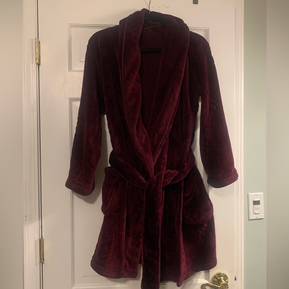 Victoria’s Secret Plush Burgundy Robe
